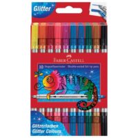 FLOMASTER ŠKOLSKI 10BOJA OBOSTRANI GLITTER FABER CASTELL 151107 BLISTER (60932)