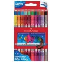 FLOMASTER ŠKOLSKI 20BOJA OBOSTRANI GLITTER FABER CASTELL 151108 BLISTER (60933)