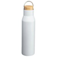 BOCA TERMO METALNA 550 ML S DRVENIM POKLOPCEM BIJELA (61062)