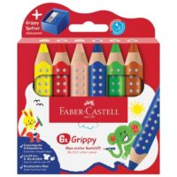 BOJE DRVENE 6BOJA JUMBO XXL GRIPPY 3U1 PLUS ŠILJILO FABER CASTELL 110635 BLISTER (61725)