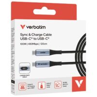 KABEL MAGNETSKI S ZASLONOM USB-C NA USB-C 100W 120 CM VERBATIM 31848 CRNI (61941)
