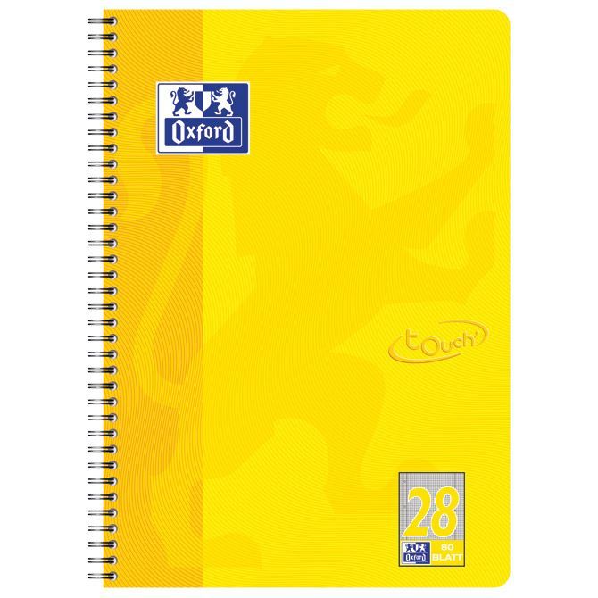 BLOK KOLEGIJ A4 PLUS KARO 80L PERFORACIJA PLUS 4RUPE TOUCH OXFORD 400086495 ŽUTI (62264)