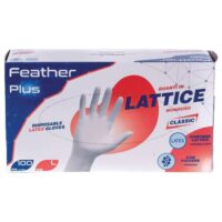 PRIBOR ZA ČIŠĆENJE-RUKAVICE LATEX-S PUDEROM FEATHER PK100 BIJELE L (62491)