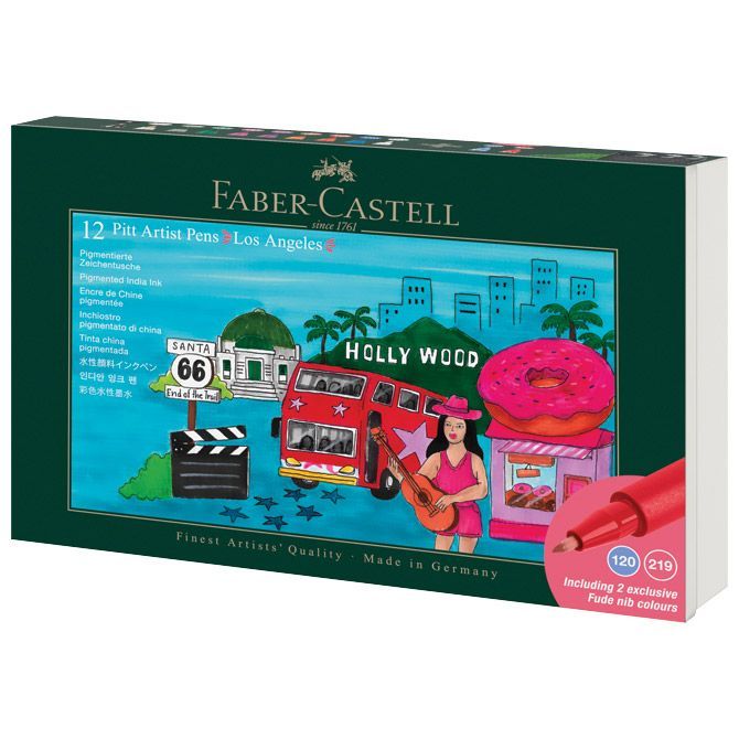 SET PITT ARTIST PEN PK12 LOSANGELES FABER CASTELL 267180 SORTIRANO (62798)