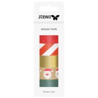 TRAKA DECO LJEPLJIVA 15MMX5M NOVOGODIŠNJA PK5 STEWO 5126 99 SORTIRANO (63073)