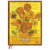 PLANER TJEDNI 2027-17,5X23CM-ULTRA HORIZONTALNI S GUM. SUNFLOWERS PAPERBLANKS DE1968-9 (63114)