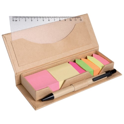 Blok samoljepljiv u kutiji 2 post it plus 5 zastavica plus ravnalo plus ol,kemijska midoceanbrands mo