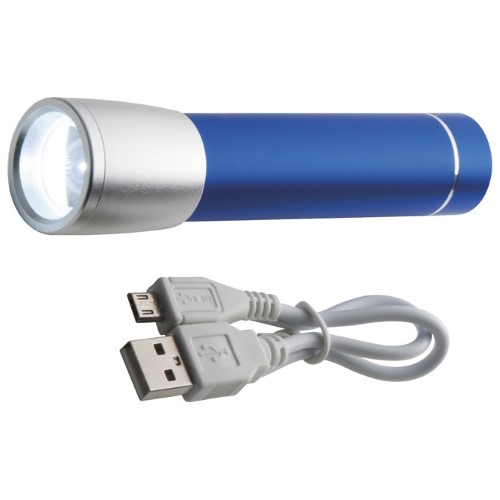 Punjač za mobilne uređaje aluminijski sa svjetlom easy 012504 plavi (900002925)