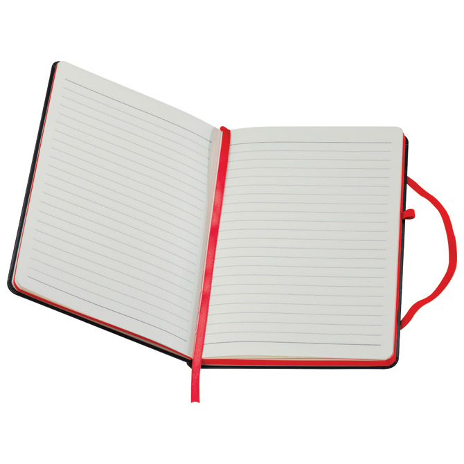 Notes A5 crte 80l šamoa s gumicom cuxhaven easy 037905 crno/crveni (900005075)