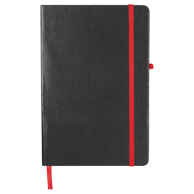 Notes A5 crte 80l šamoa s gumicom cuxhaven easy 037905 crno/crveni (900005075)