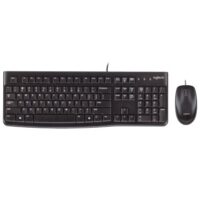 Tipkovnica + miš Logitech MK120 Wireless Desktop, bežična, crna, USB